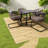 All Weather Patio Tables, Iron And Wpc Modern Square Table For Home