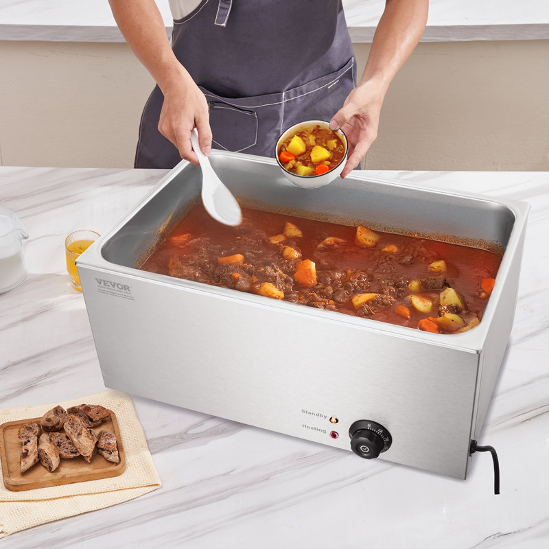 Chaufferette commerciale commerciale pour comptoir 19Wt 1200W Bain Marie