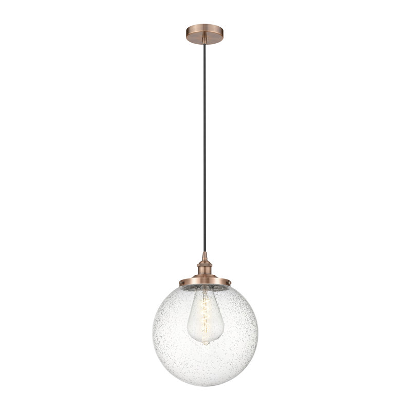 Alphonsa 1 - Light Single Pendant, Seedy, Antique Copper