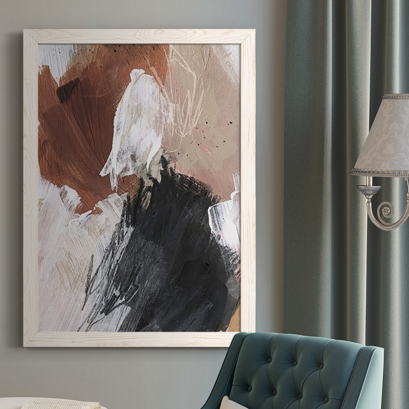 «Unbleached Neutrals II», reproduction d'art sur toile, Cadre blanc, H 37,5 po x l 27,5 po x P 1 po