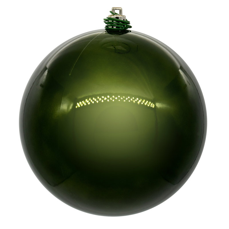 Ornement de Noël en forme de boule, H 8 po x l 8 po x P 8 po, Vert genévrier