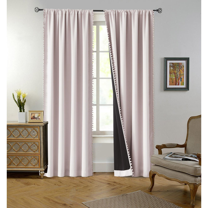 Ensemble de rideaux occultant double, passe-tringle, 2 panneaux, L 52 po x L 95 po