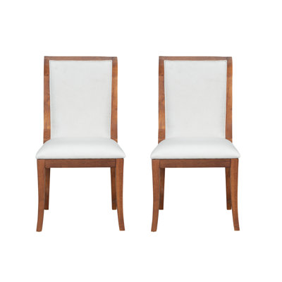 Ensemble de 2 chaises de salle à manger rembourrées en tissu Traditional Traditional