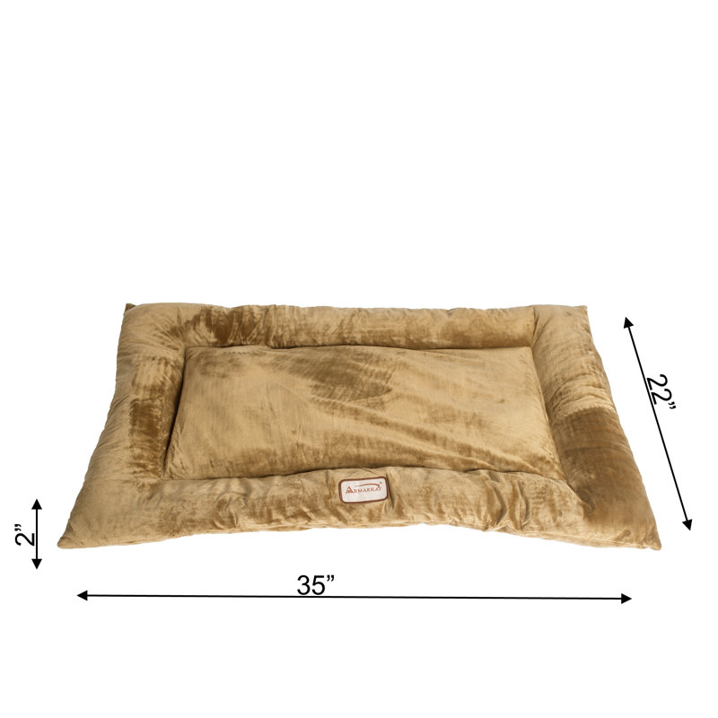 Tapis pour chien en velours doux, Grand (l 35 po x P 22 po x H 2 po), Sauge vert