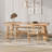 Solid wood rectangular dining table in natural wood color-594137630