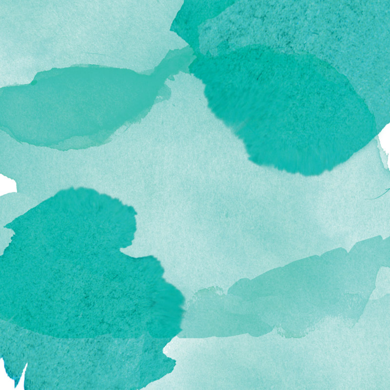 Teal Watercolour Abstract - Wrapped Canvas Painting, 30cm H x 30cm W x 3.8cm D