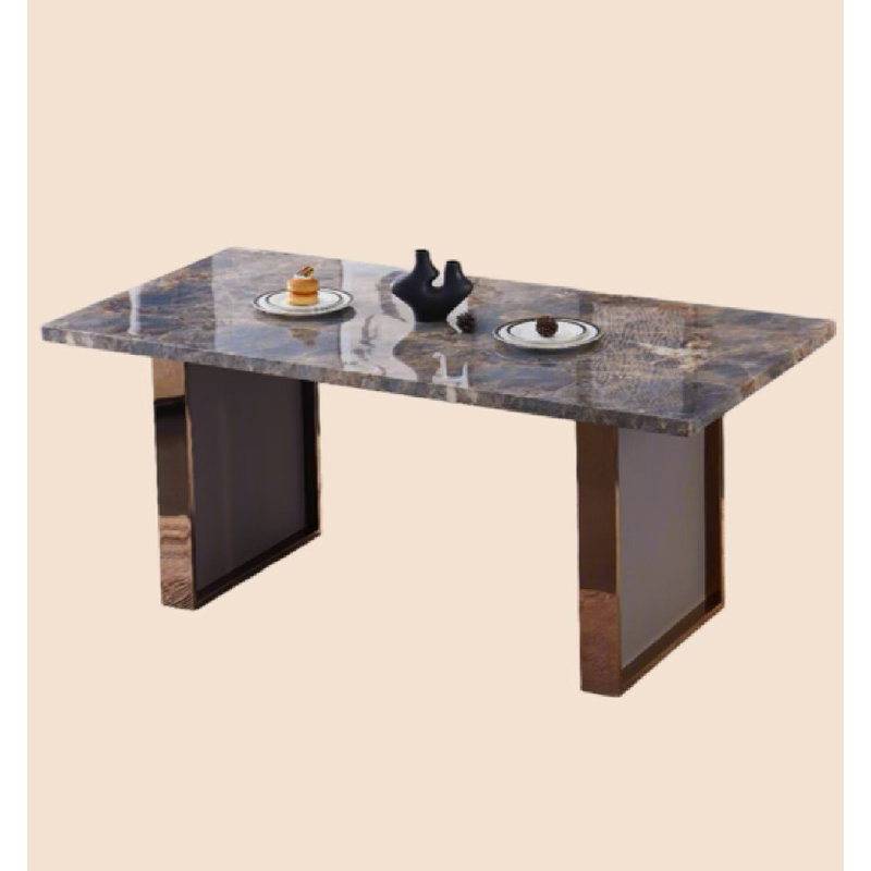 Table de salle à manger rectangulaire 1 pièce sans chaise