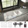 Karran Quartz Composite 33-1/2'' X 20-3/8'' 60/40 Double Bowl Undermount Kitchen Sink Kit
