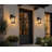 1-Light Bronzed Metal Outdoor Wall Sconce With A Clear Glass Shade