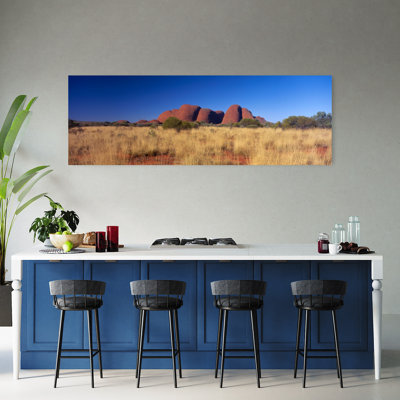 Mont Olga, parc national Uluri-Kata Tjuta, Australie, paysage contemporain abstrait, art mural coucher de soleil