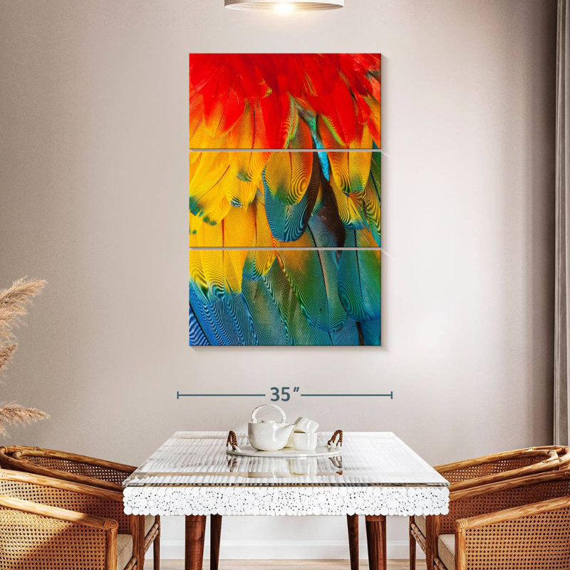 Brampt Macaw Feathers, 57" H x 36" W