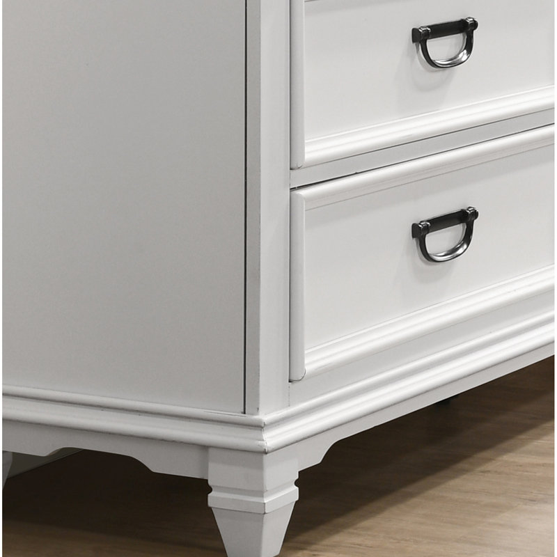 Table de chevet 3 en gris et blanc