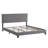 King Size Upholstered Platform Bed Frame With Button Tufted Linen Fabric Headboard, No Box Spring Needed, Wood Slat Support, Easy Assembly,  Gray-139071172-139071176