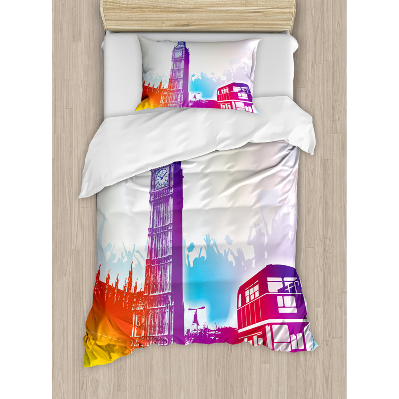 London Eclectic Polyester Duvet Cover
