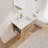 Wall Mounting Bathroom Vanity With Ceramic Sink-869468536