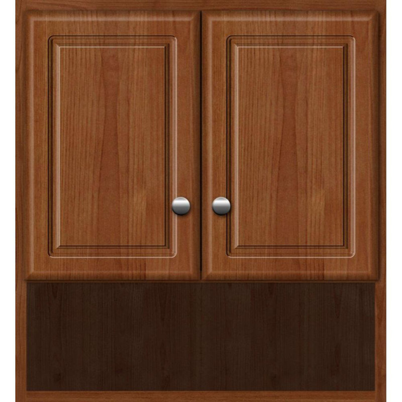 Simplicity Particleboard Bathroom Cabinet, Medium Alder