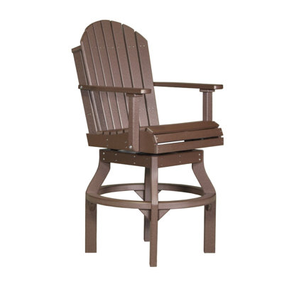 Chaise de patio pivotante à hauteur de comptoir Taven Adirondack