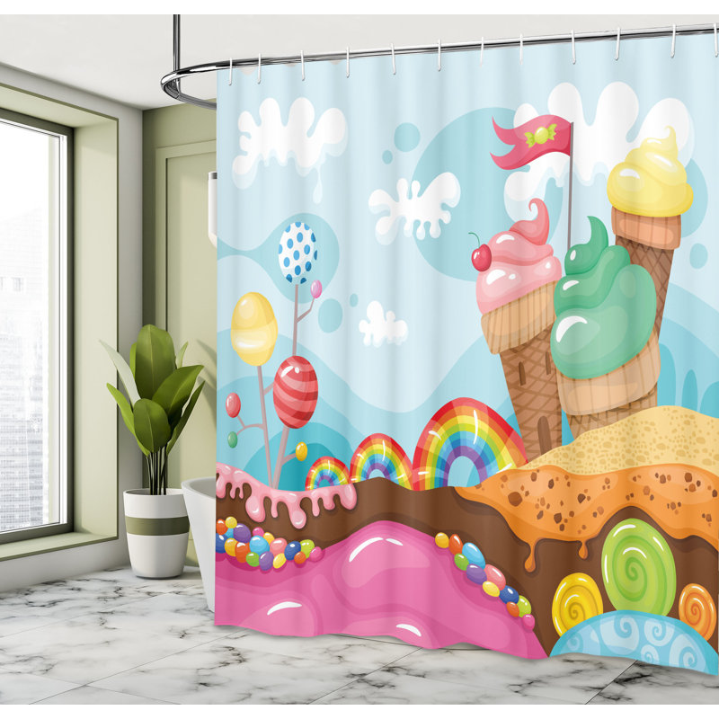 Shower Curtain with Hooks Included, 84" H x 69" W