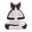Figurine en bois méditant tuxedo kitty Sarkis