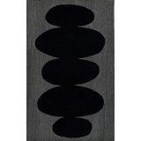 Tapis noir en laine touffeté à la main Birch Crisey 6 Simba 2 pi x 3 pi