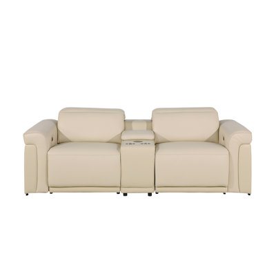 Eliziah 3-Piece 2-Power Reclining Leather Loveseat With Power Headrest