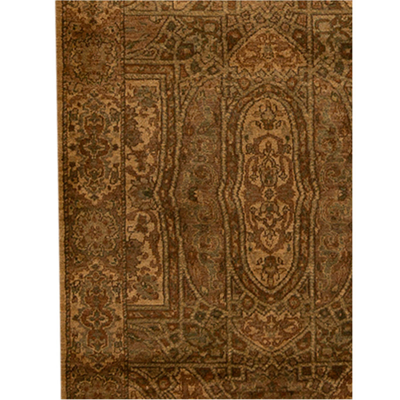 Wool Oriental Area Rug in Gold