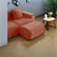 Canapé modulaire confortable en velours, design moderne sans os, rouge pour un usage domestique
