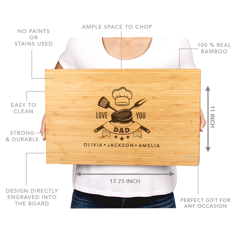Koyal Wholesale Bamboo Laser Engraved Cutting Board, Yes