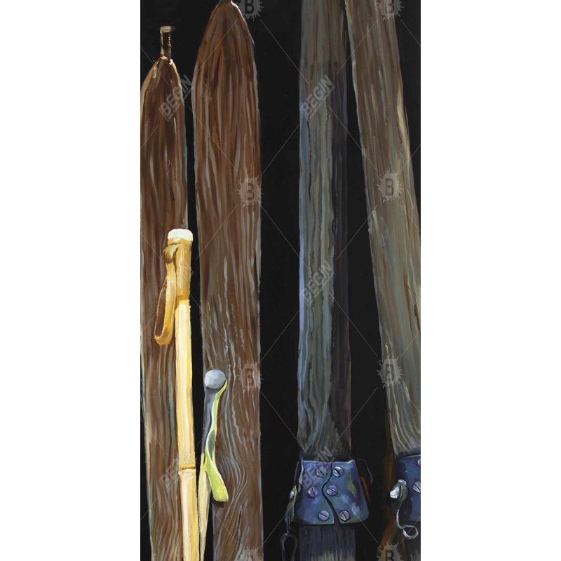 Old skis - 15.75"x31.50" Desk mat