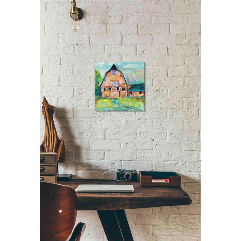 Epic Graffiti "Going To The Country II" By Jeanett Jeanette Vertentes - Wrapped Canvas Print, 12" H x 12" W x 0.75" D