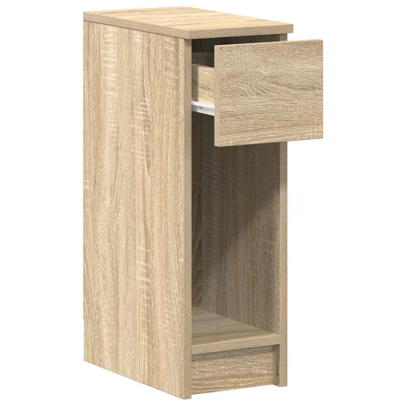Cornelio 20cm W Manufactured Wood Bedside Table, Sonoma Oak, Individual