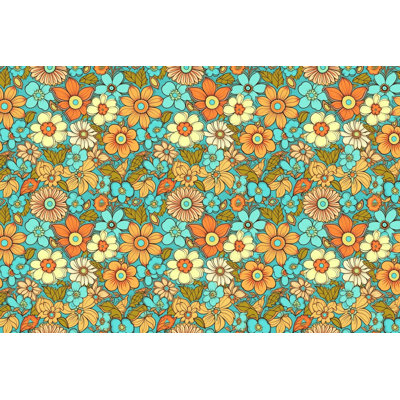 Édredon rétro floral