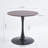 31.5"BLACK AND WALNUT Table Mid-Century Dining Table For 2-4 People With Round Mdf Table Top, Pedestal Dining Table, End Table Leisure Coffee Table