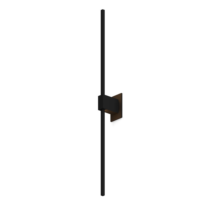 Z-Bar 1 - Light LED Armed Sconce, Matte Black, 4.5" H x 48" W x 4" D