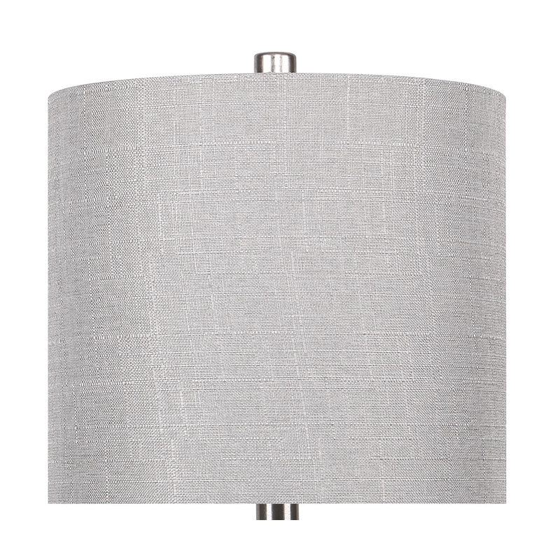 Ogilvie Metal Table Lamp, Brushed Nickel, Taupe