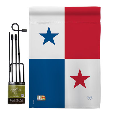 Double Sided 18.5 in. H x 13 in. W Polyester Flag set