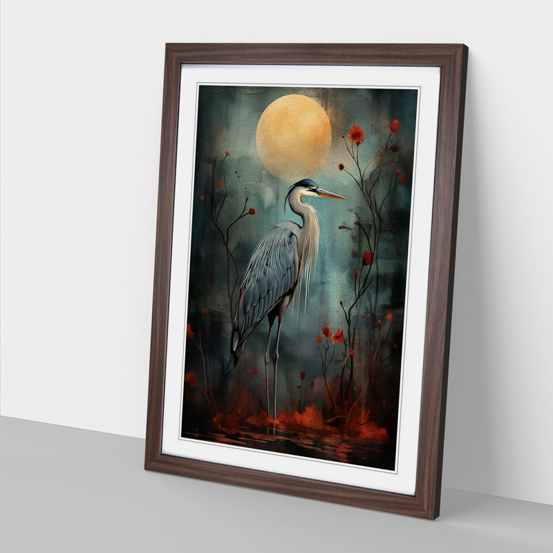 Heron Dadaism Art - Framed Print