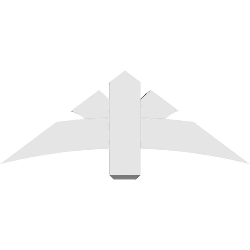 Support pour pignon Davenport, H 18 po x l 48 po (pas: 9/12), P 6 po x F 6 po, PVC