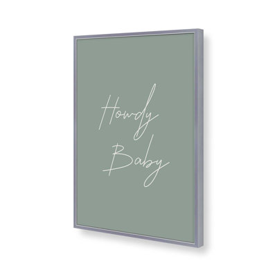 Sage Howdy Baby Print