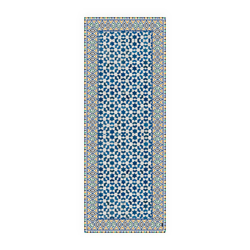 Bynoe Non-Slip Geometric Indoor Doormat, Rectangular 68 x 180cm