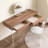 Modern Minimalist Acrylic Floating Solid Wood Dressing Table