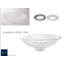 Lavabo de salle de bain vasque ovale en verre transparent Crystalline-58625730