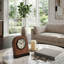 Horloge de table décorative en similicuir pour bureau