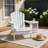 Oversize Folding Wooden Adirondack Chair, Pre-Assembled Backrest Outdoor Patio Hemlock Wood Lounge Chair for Garden Backyard Porch