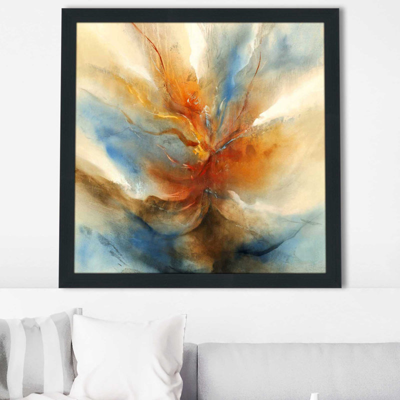 Citrina I - Peinture, Cadre espresso, H 25,5 po x l 25,5 po x P 1 po