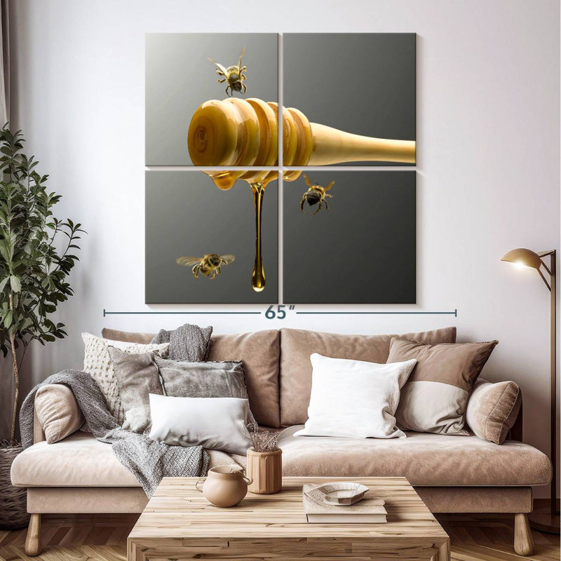 Brampt Honey Dipper And Bees, 50" H x 50" W