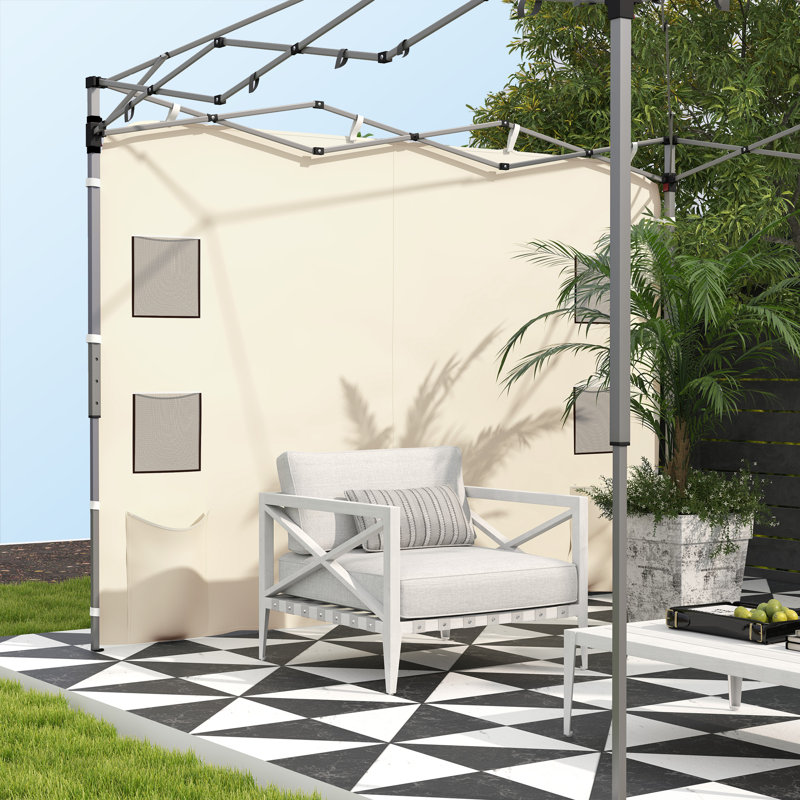 17 Stories Polyester Side Wall for Canopy, Beige