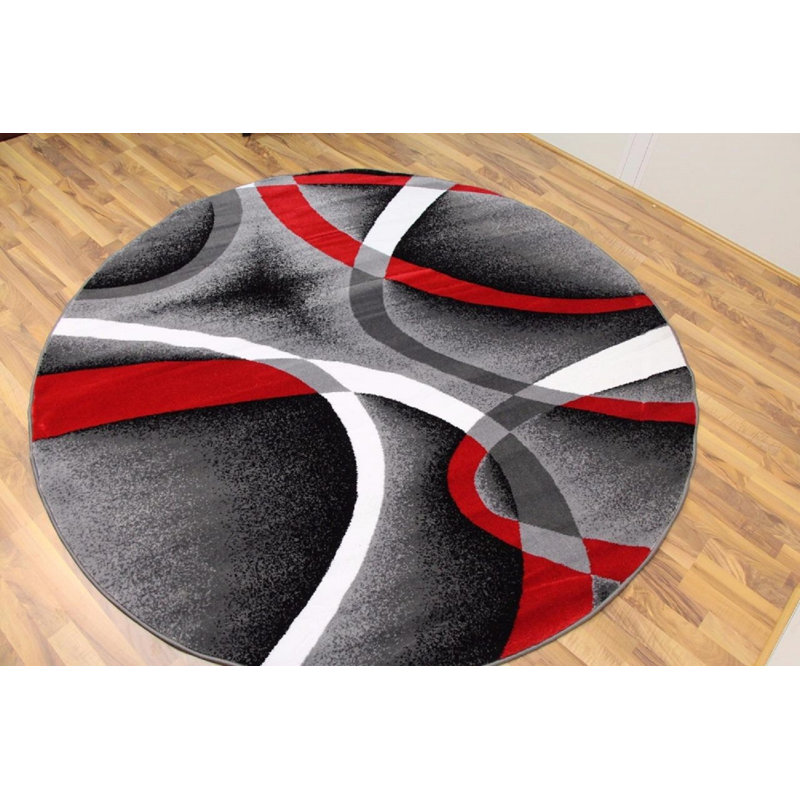 Cherine Abstract Indoor Rug, Round 6'5"