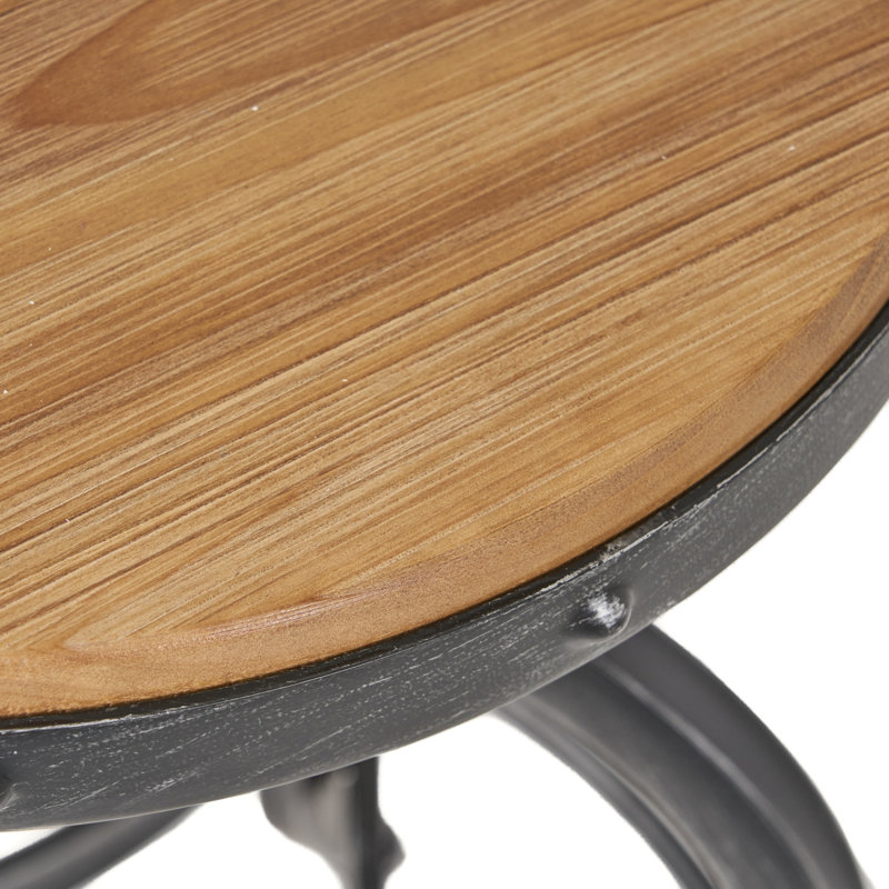 Adjustable Height Swivel Barstools With Fir Wood