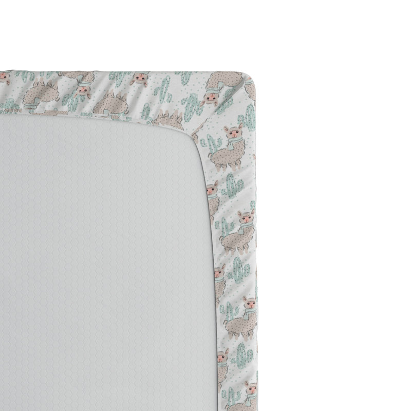 Microfiber Floral Fitted Sheet, Queen Fitted Sheet, Sheep